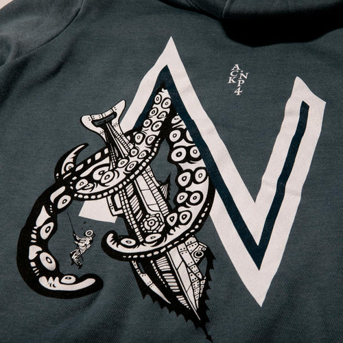 Slate Blue Zip Up Hoodie