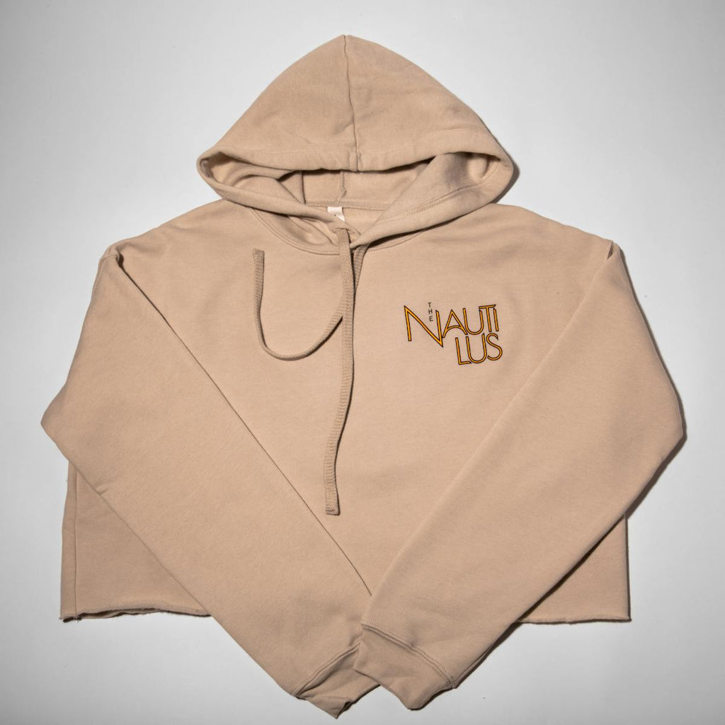 Cream Cropped Hoodie