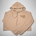 Cream Cropped Hoodie