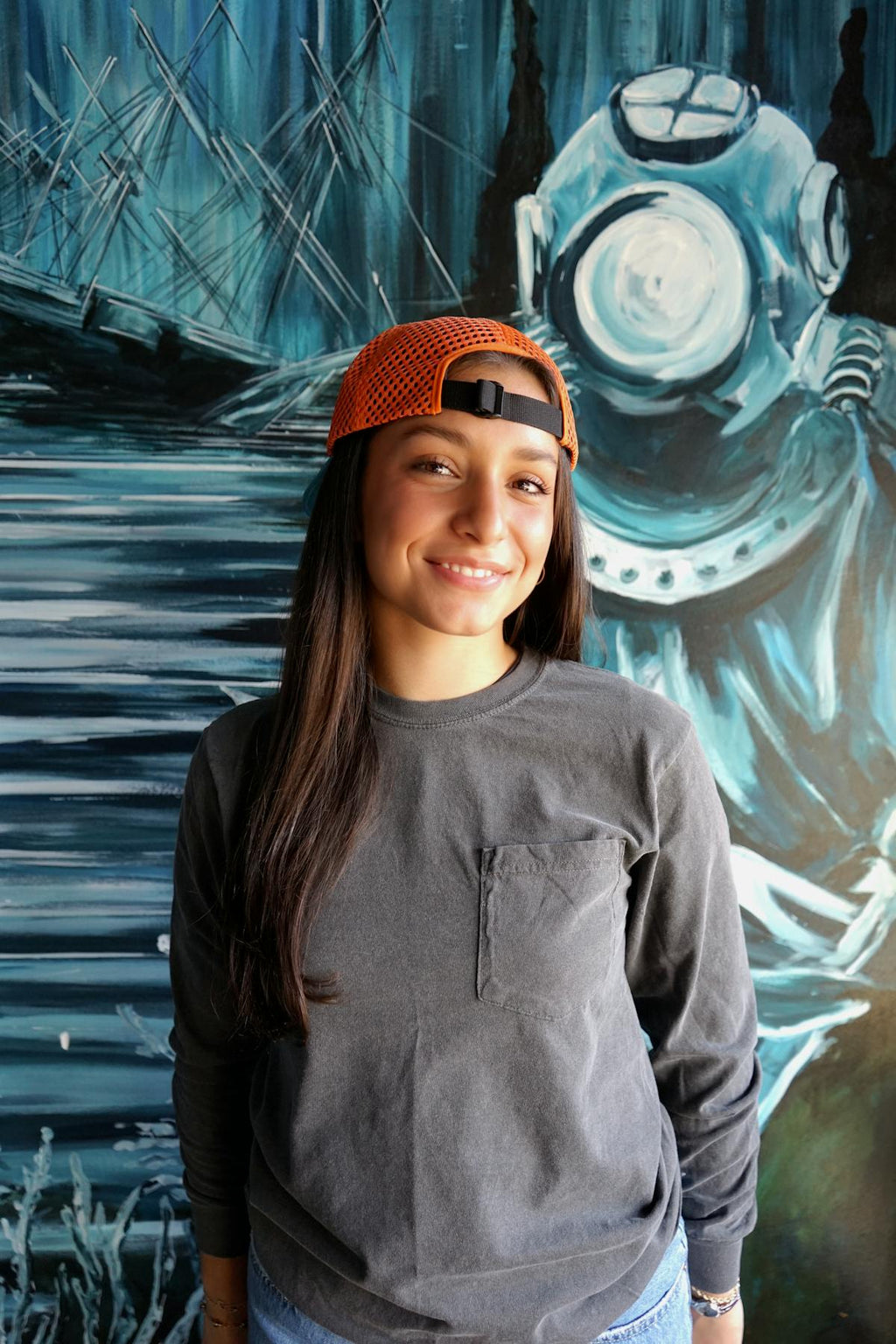 Hat-Orange/Teal